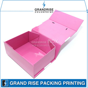 Manufacturer Quality Customised Pink Magnetic Closure Folding Gift Handbox