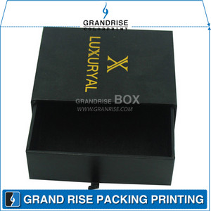 Custom Matt Black Drawer Cardboard Box China