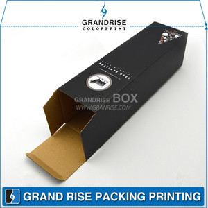 Custom Printed Black Corrugated Cardboard Box