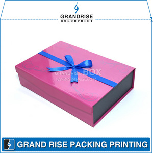 Custom Printed Rectangle Rigid Cardboard Gift Box With Lid