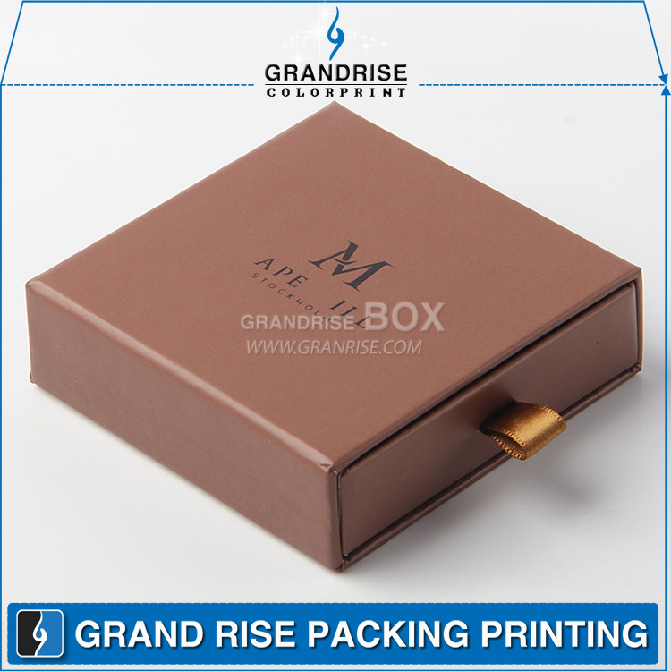 Custom Grade Logo Sliding Drawer Box With Jewelry Pouch