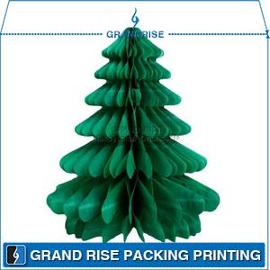 Eco-Friendly Honeycomb Paper Christmas Tree Ornaments