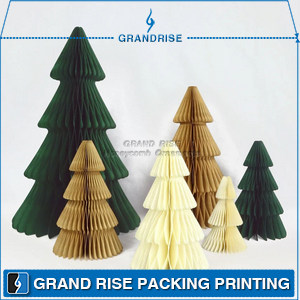 Recycle Paper Honeycomb Ornaments Magnets Close Christmas