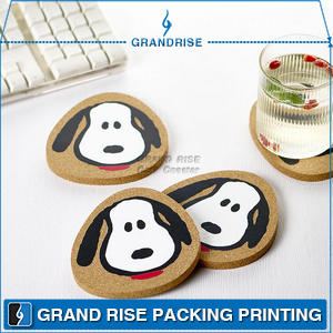 Custom Cup Mat Cork Coasters with Silk screen Print Logo Wholesale Drink