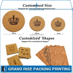 High-Density Thick Glass Cup Mat Engraved Personalized Cork Coaster