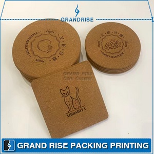Round Cork coaster Craft Wholesale Custom logo Cup Drink Coasters