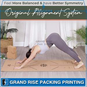 Foldable Cheap Personalized Natural Rubber Cork Yoga Mat