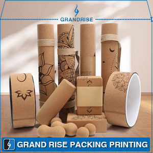 Factory Yoga Mat Cork and Natural Rubber with Position Lines Yoga 
