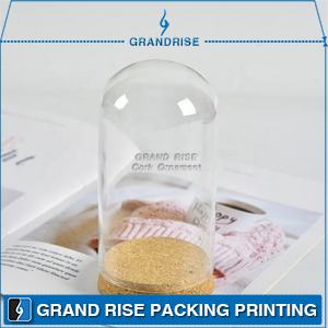 Transparent Cork Stopper Glass Bottle 